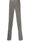 Incotex High-rise Skinny Fit Jeans In Grey