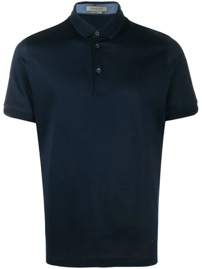 Corneliani Slim Fit Polo Shirt In Blue