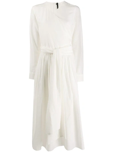 Sara Lanzi Wrap-style Maxi Dress In White