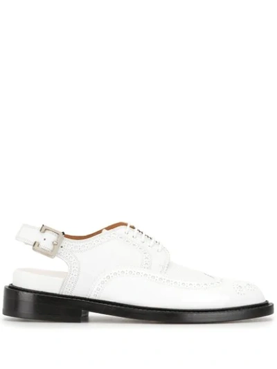 Robert Clergerie Buckle Oxford Shoes In White