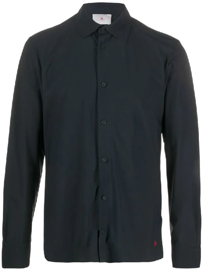 Peuterey Long Sleeve Fitted Shirt In Blue