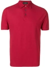 Zanone Short-sleeved Cotton Polo Shirt In Red