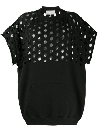 Maison Margiela Punched Hole T-shirt In Black