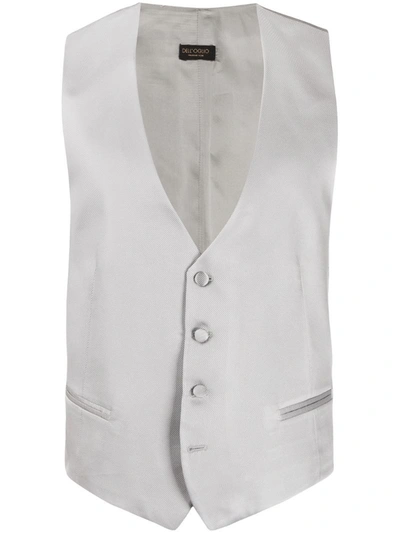 Dell'oglio Single-breasted Tailored Waistcoat In Grey