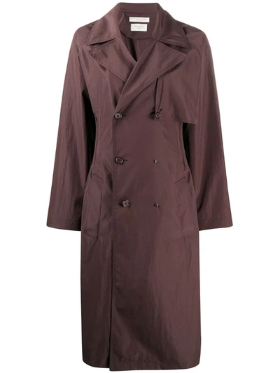 Bottega Veneta Tailored Trench Coat In Purple