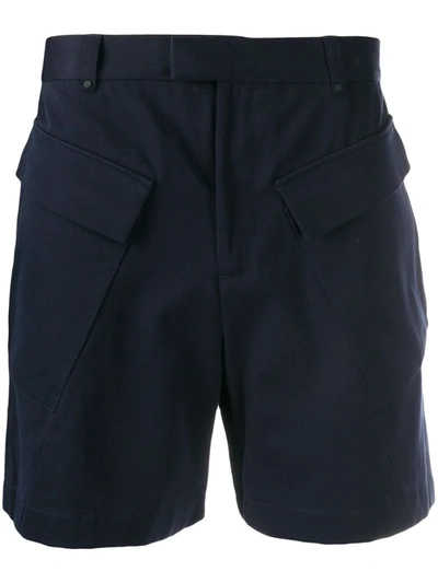 Qasimi Cargo Pocket Cotton Shorts In Blue