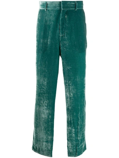 Sies Marjan Tobi Velvet-effect Trousers In Green