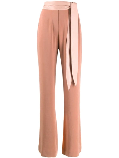 Nanushka Cecilia Tie Waist Trousers In Pink