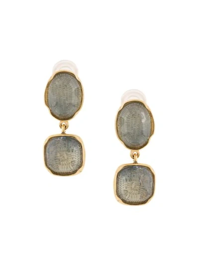 Goossens Gold-plated Cabochon Earrings