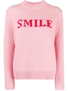 Chinti & Parker Smile Intarsia Knit Jumper In Pink