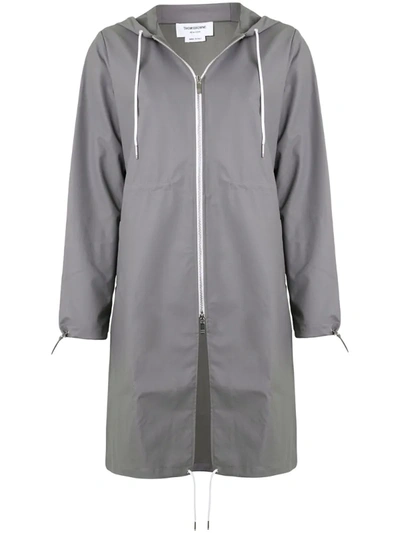 Thom Browne Dolphin-print Raincoat In Grey