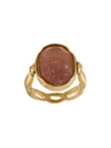 Goossens Oval Cabochons Ring In Pink