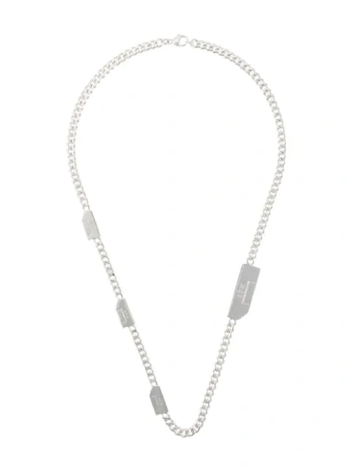 A-cold-wall* Logo Tab Chain Necklace In Silver