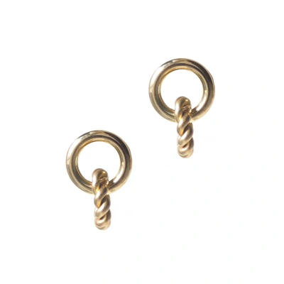 Laura Lombardi Duo Earrings In Gold Plated Brass