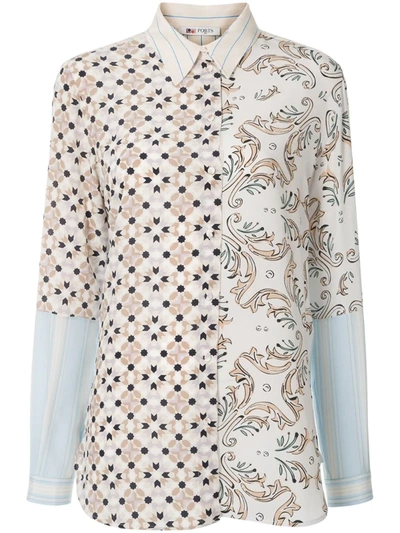 Ports 1961 Multi-print Long-sleeved Shirt In 001