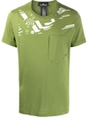 Stone Island Shadow Project Printed Ss Catch Pocket T-shirt In Green