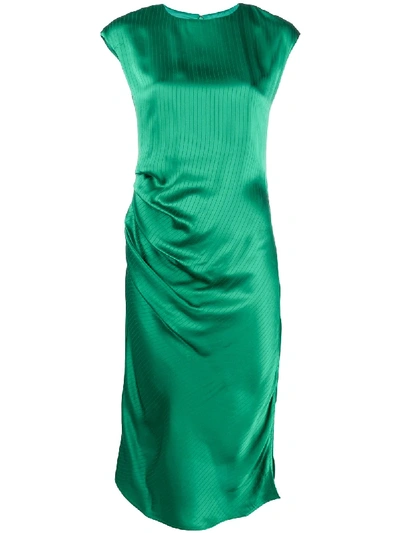 Federica Tosi Draped Midi Dress In Green