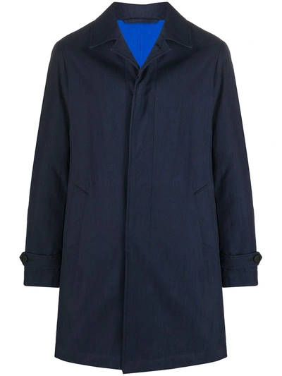 Etro Single-breasted Coat In Blue