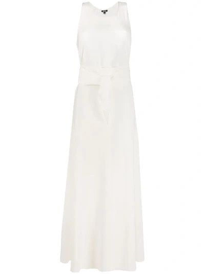Aspesi Belted Maxi Dress In White
