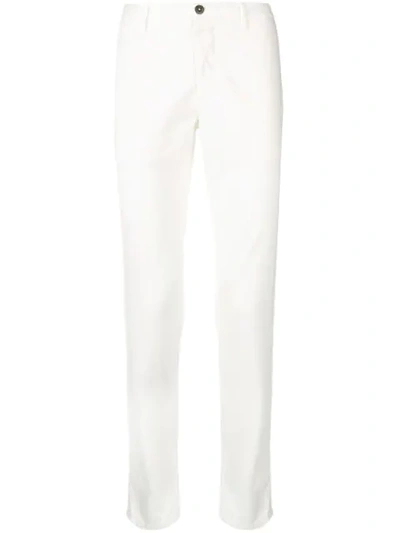 Incotex Skinny Cotton Trousers In White