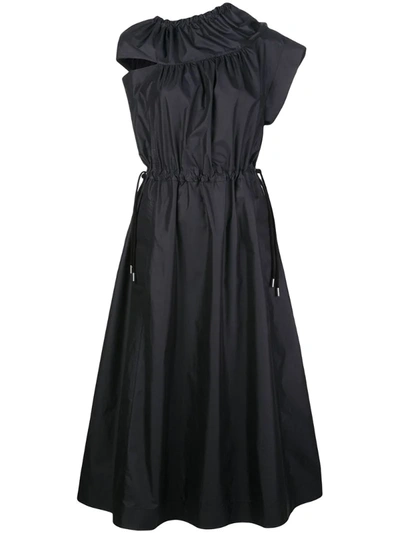 3.1 Phillip Lim Cold Shoulder Parachute Utility Dress In Black