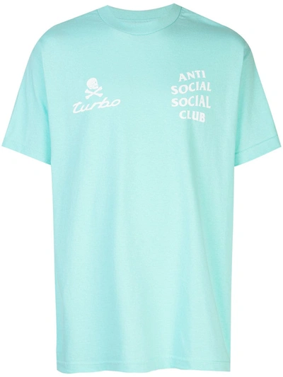 Anti Social Social Club Turbo Print T-shirt In Blue