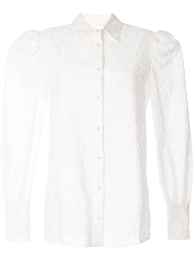 Macgraw Innocent Floral Blouse In White