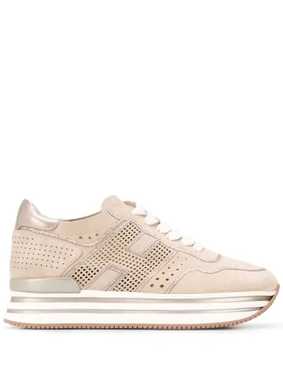 Hogan Paneled Trainers In Neutrals