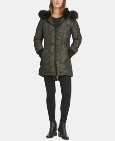 Dkny camo deals coat