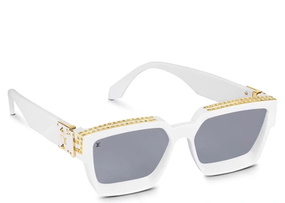 Pre-owned Louis Vuitton  1.1 Millionaires Sunglasses White