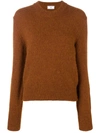 Ami Alexandre Mattiussi Crew Neck Sweater In Brown