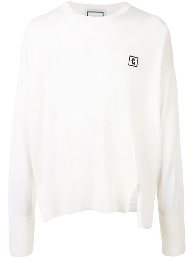 Wooyoungmi Logo Print Jumper In White