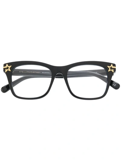 Stella Mccartney Star-detail Square-frame Glasses In Black