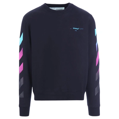 Pre-owned Off-white Diag Gradient Crewneck Sweatshirt Black/multicolor