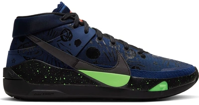 Pre-owned Nike  Kd 13 Planet Of Hoops In Midnight Navy/black-electric Green