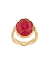 Goossens Gold-plated Cabochon Ring