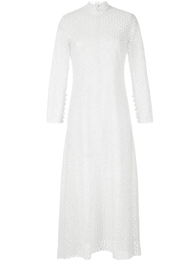 Macgraw Embroidered New Lyrical Dress In White | ModeSens
