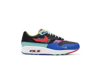 Pre-owned Nike Air Max 1 Black Hyper Grape In Black/hyper Grape/hyper Royal