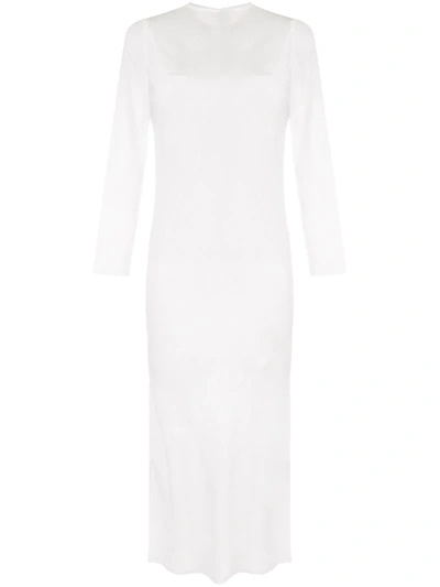 sir sheer dress Sage Flounce ruffled sheer silk maxi dress in black - SIR