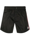 Moncler Black Logo-patch Swim Shorts Man