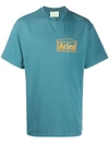 Aries Logo Short-sleeve T-shirt In Blue