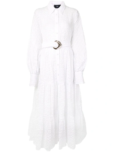 Taller Marmo Capri Belted Shirt Dress In White