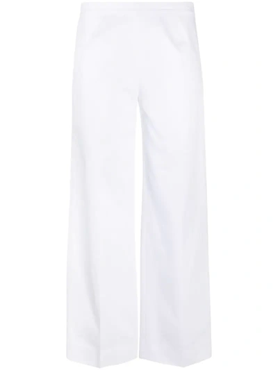 Piazza Sempione Straight Fit Trousers In White