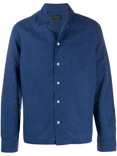 Dell'oglio Long Sleeved Buttoned Shirt In Blue