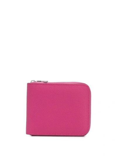 Ami Alexandre Mattiussi Ami De Coeur Puller Zipped Wallet In Pink