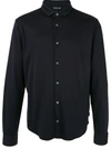 Emporio Armani Plain Lightweight Shirt In Blue