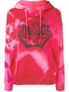 Ashley Williams Precious Tie-dye Hooded Sweatshirt In Pink