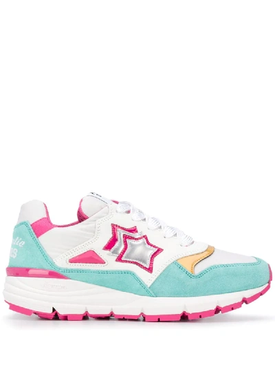 Atlantic Stars Agena Cherry Crystal Trainers In White