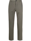 Transit Straight-leg Cotton Trousers In Green