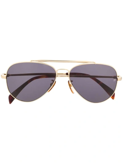 David Beckham Eyewear Db 1004/s Aviator Sunglasses In Gold